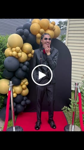 Customer video review of Men's 3-Piece Mandarin Collar Black Paisley Fitted Party Suit