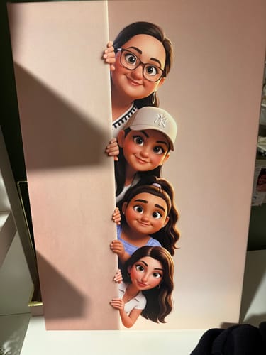 Customer photo review of Personalized Canvas - Animated Wall