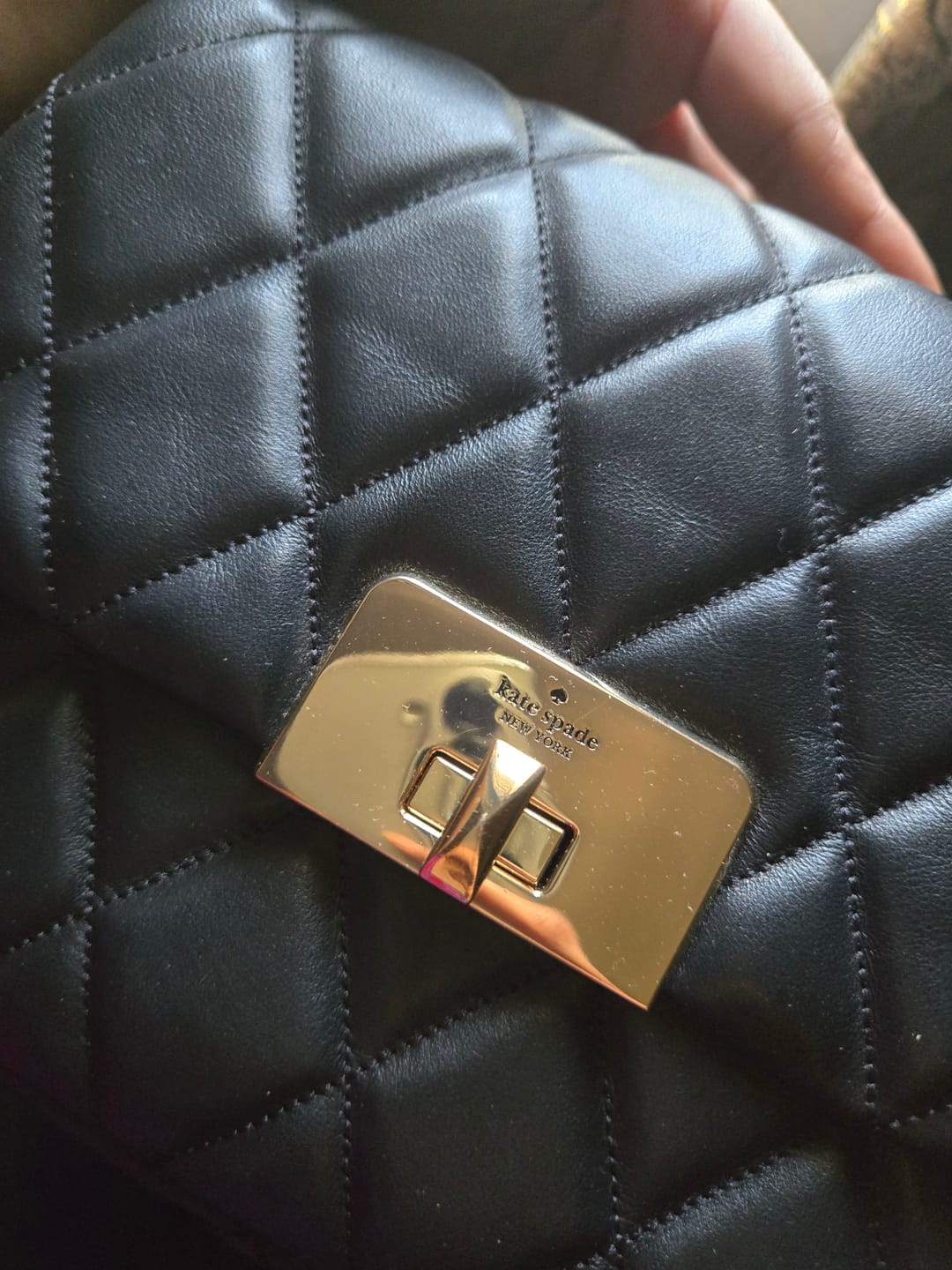 Customer photo review of Kate Spade Carey Quilted Small Flap Crossbody Bag In Black KJ949