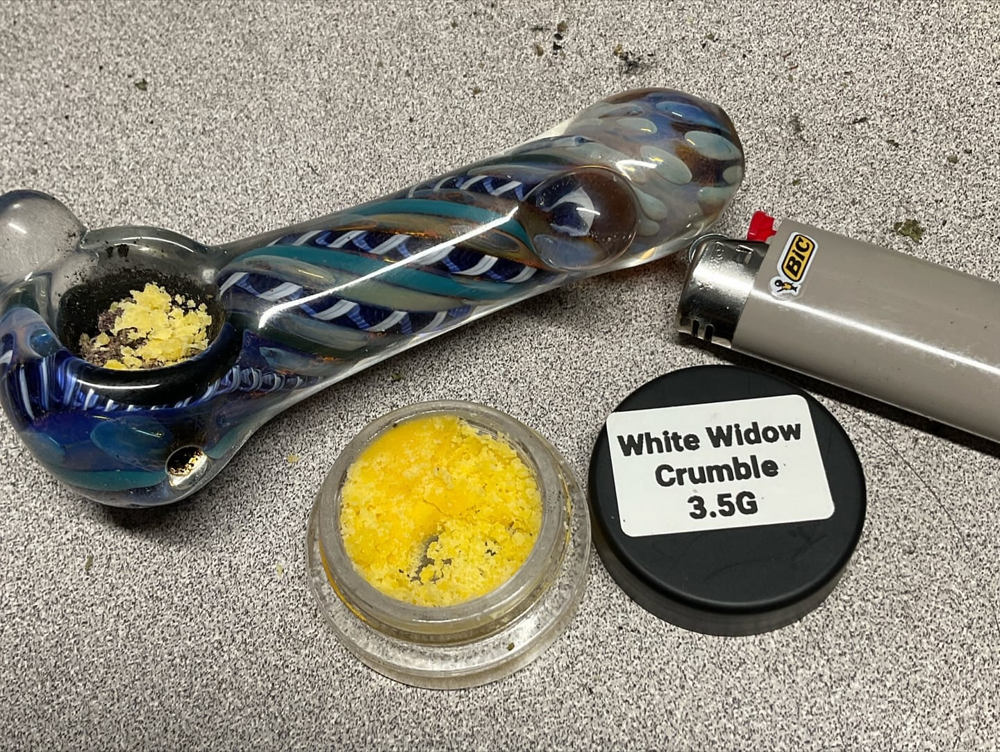 Customer photo review of Legendary Crumble White Widow 3.5G (BOGO)
