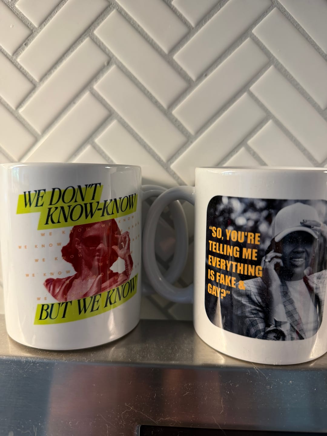 Customer photo review of Fake & Gay Mug