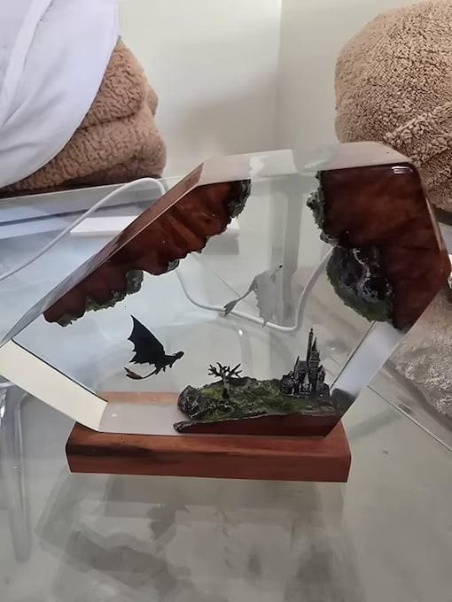 Customer photo review of Dragon Resin Lamp Magical Room Glow