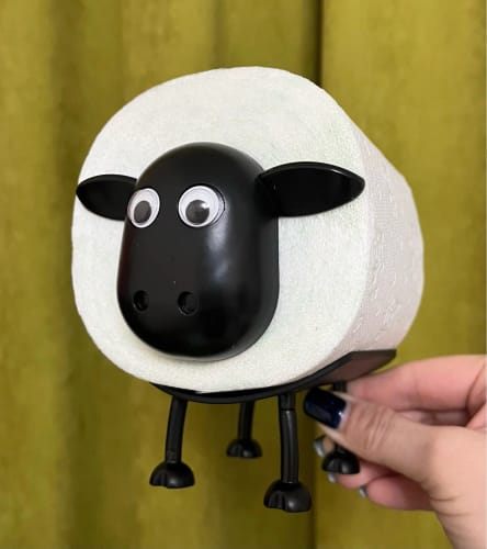 Customer photo review of Sheep Toilet Roll Holder