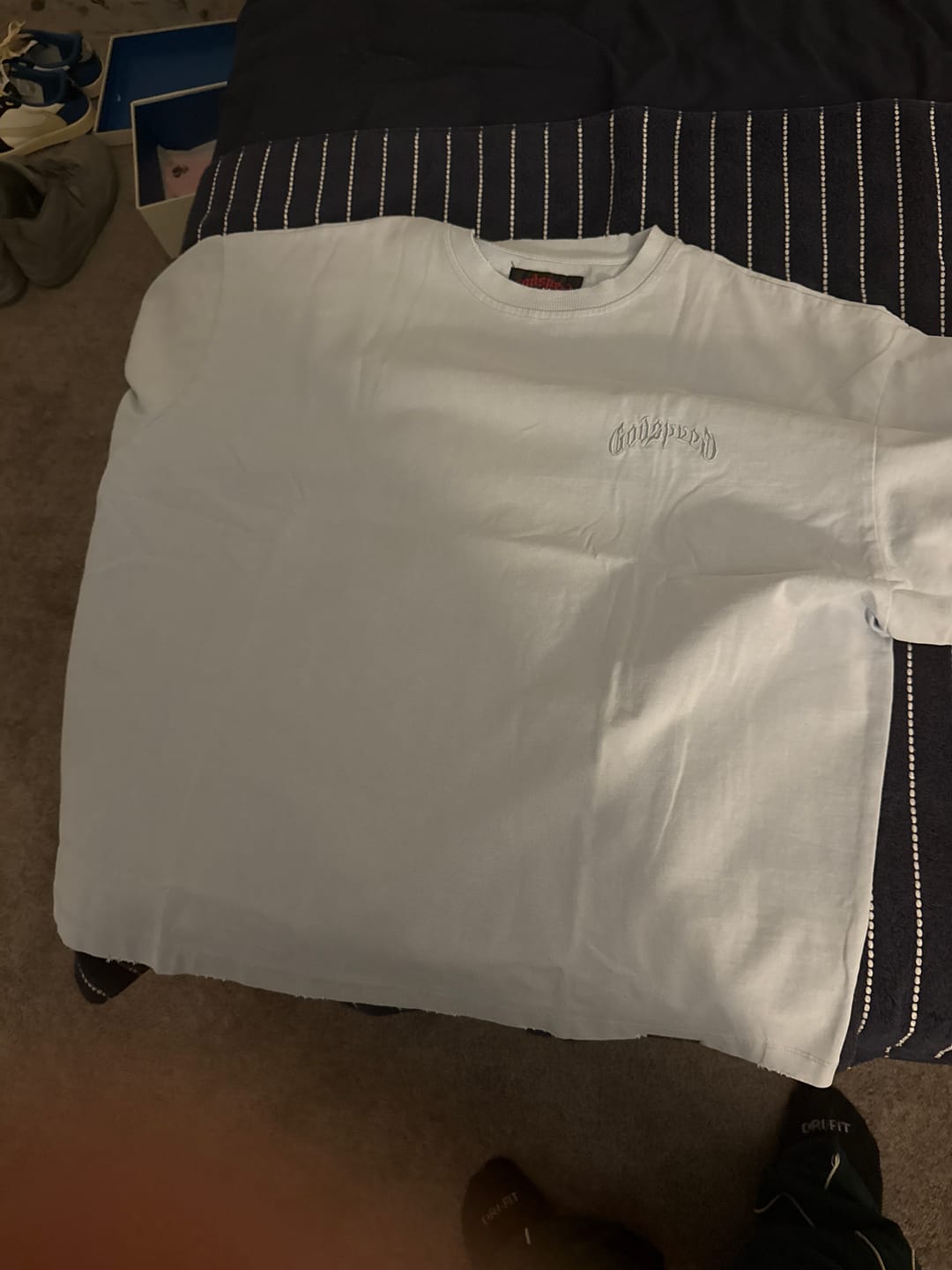 Customer photo review of Godspeed Vital Necessi Tee Light Blue