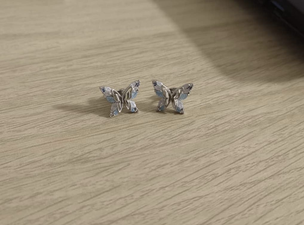 Customer photo review of Silver Annabella Earrings