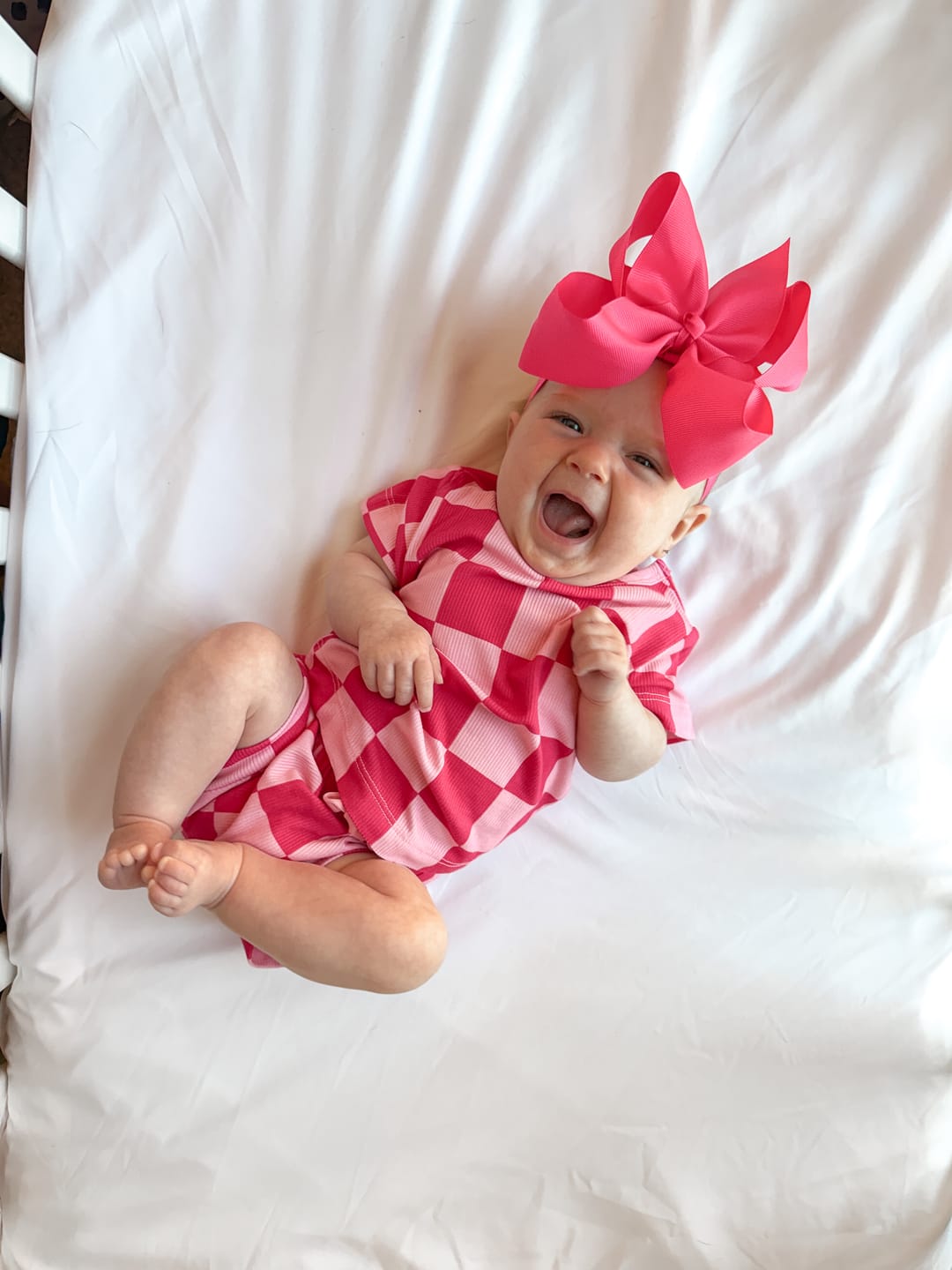 Customer photo review of Bummie Two Piece Set in Bubble Gum Checkered