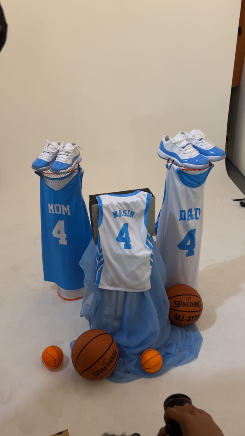 Customer photo review of Custom Reversible Basketball Suit for Adults and Kids Personalized Jersey Light Blue-White