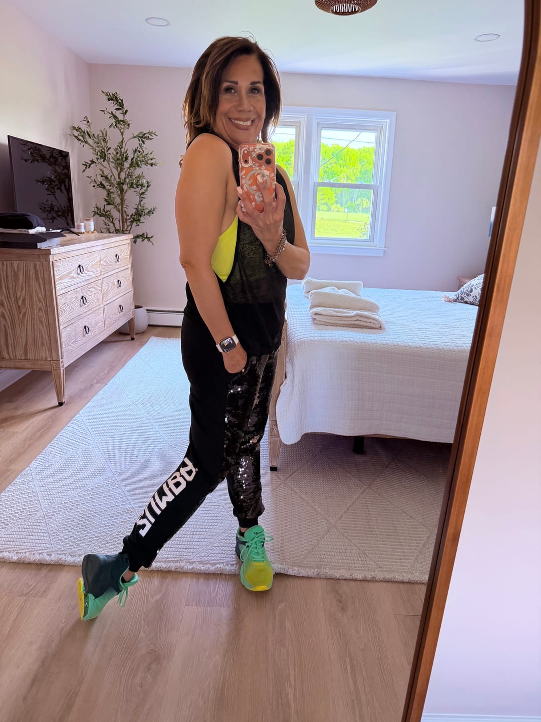 Customer photo review of Zumba Libre Sequin Knit Joggers