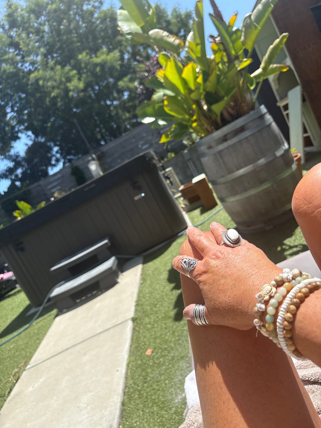 Customer photo review of Chunky Wrap Wide Band Ring Sterling Silver