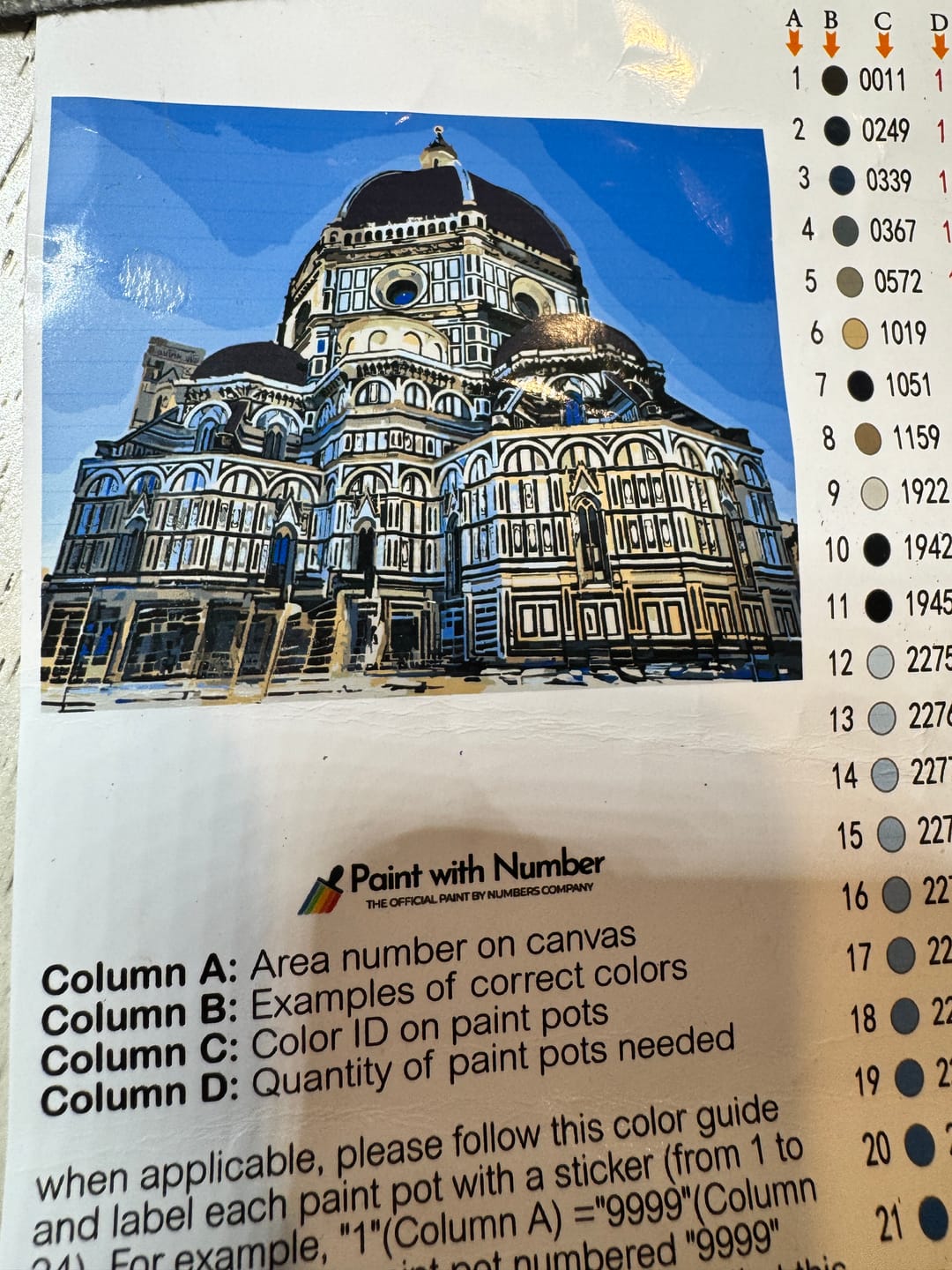 Customer photo review of Custom Paint by Numbers Kit