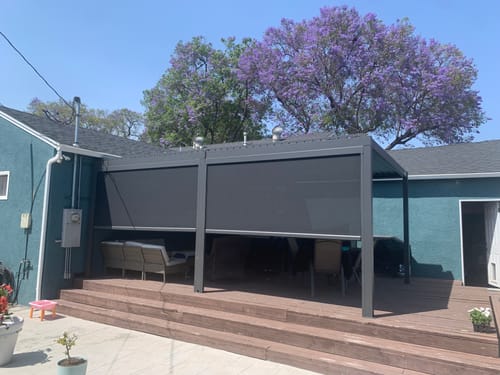 Customer photo review of Pergola Side Walls Installation Service
