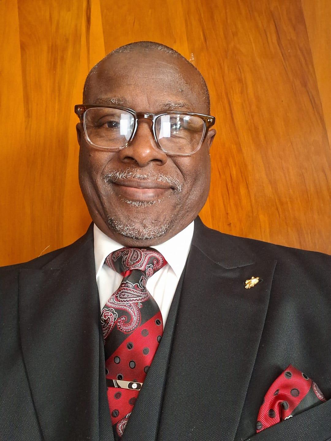 Customer photo review of Ties2you Black Red Silver Novelty TIe Polka Dot Tie Hanky Cufflink Set