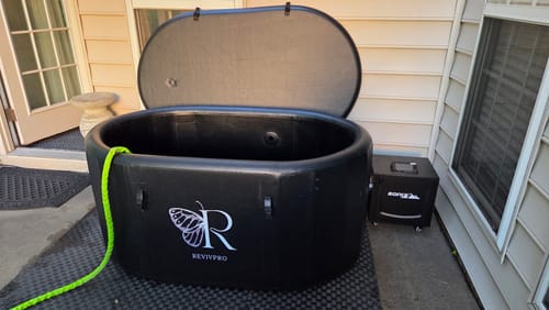 Customer photo review of Extra Large Ice Bath Tub X Pro - Water Chiller Compatible Cold Plunge for Athletes