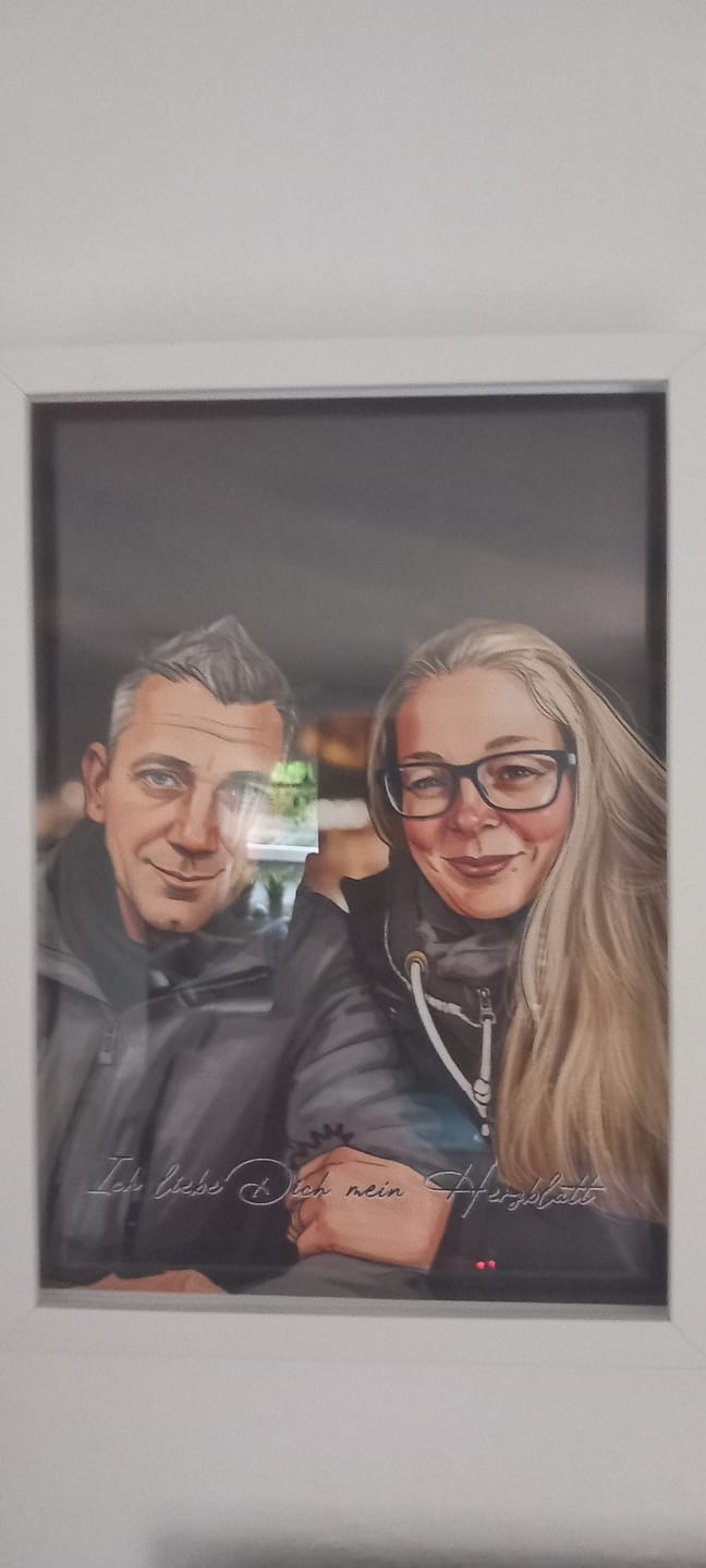 Customer photo review of ColorSketch Poster Dein Foto als handgezeichnete Karikatur
