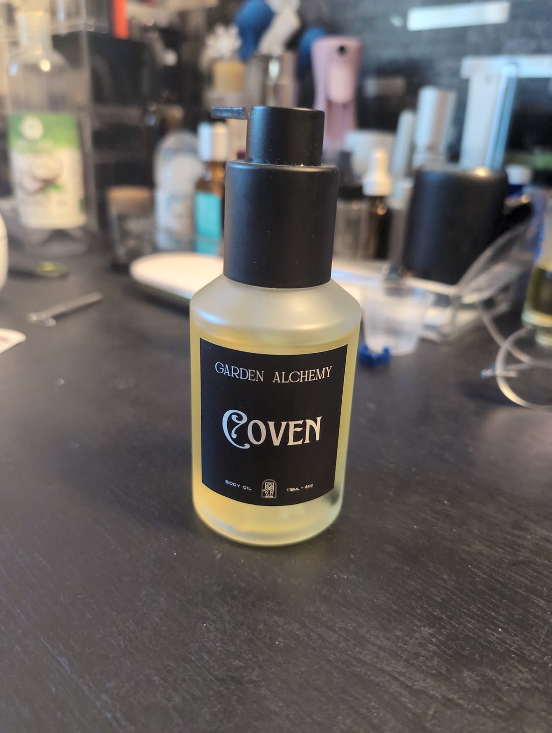 Customer photo review of COVEN BODY OIL