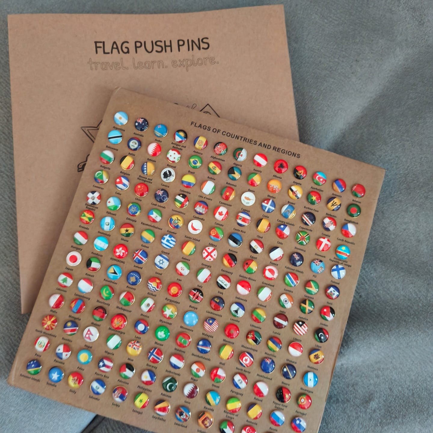 Customer photo review of Flag Push Pins