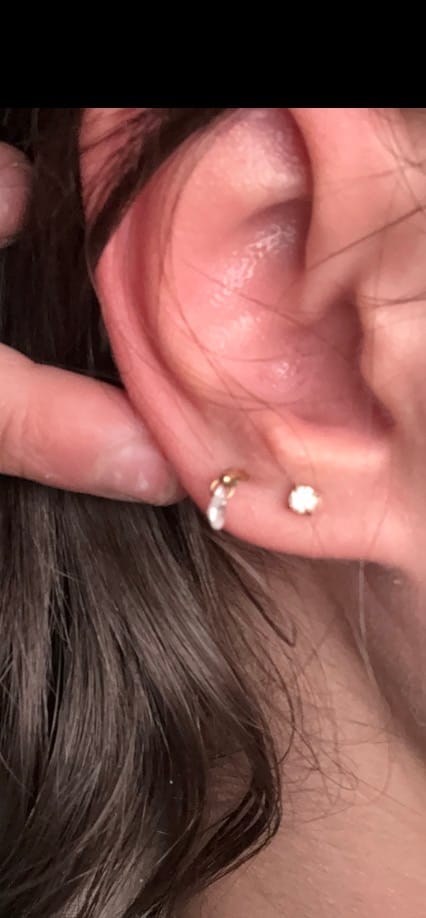 Customer photo review of Zoey Piercing | Titan