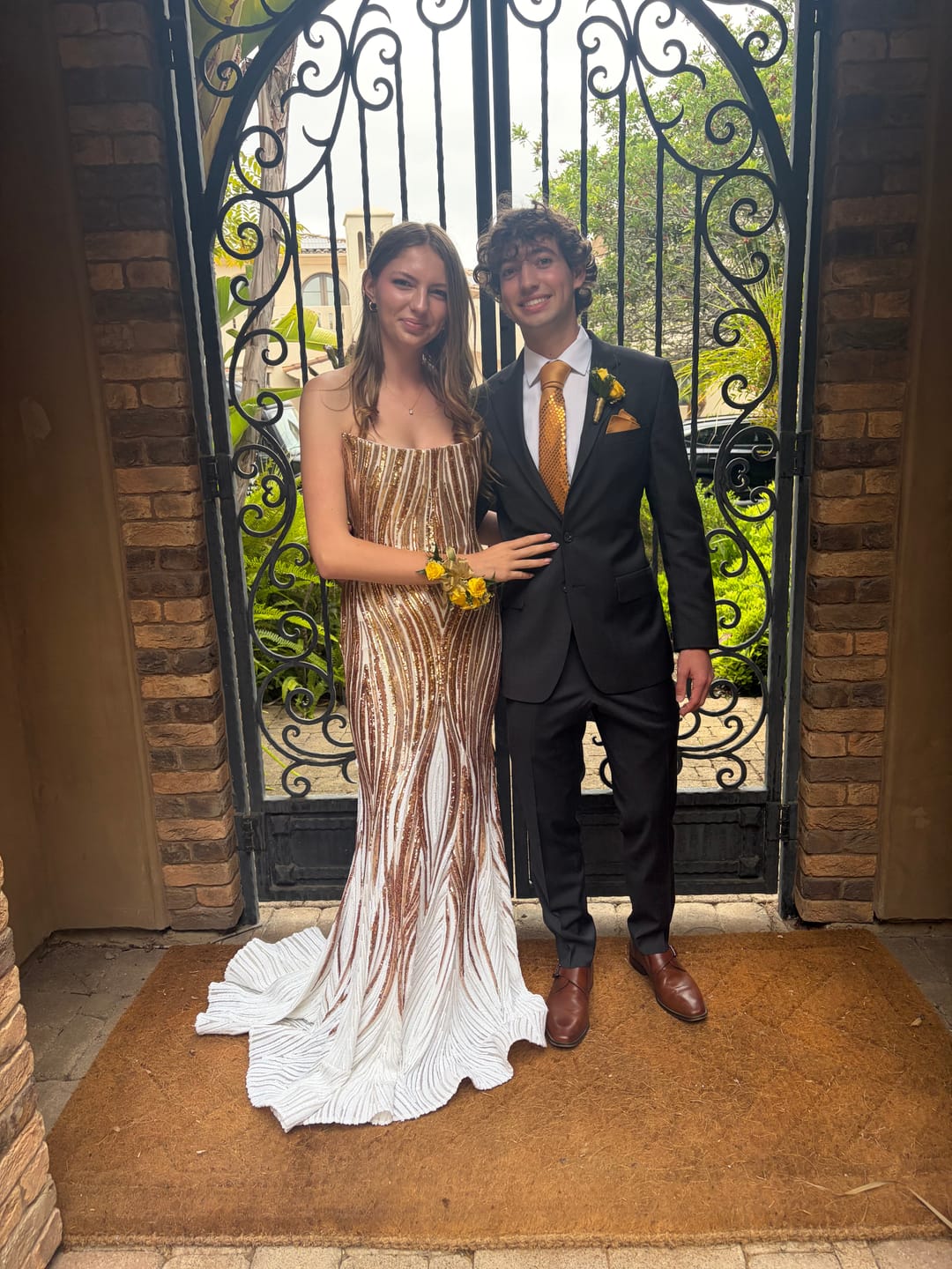 Customer photo review of Jovani 49315 Prom Dress With Straight Neckline Sequin Design