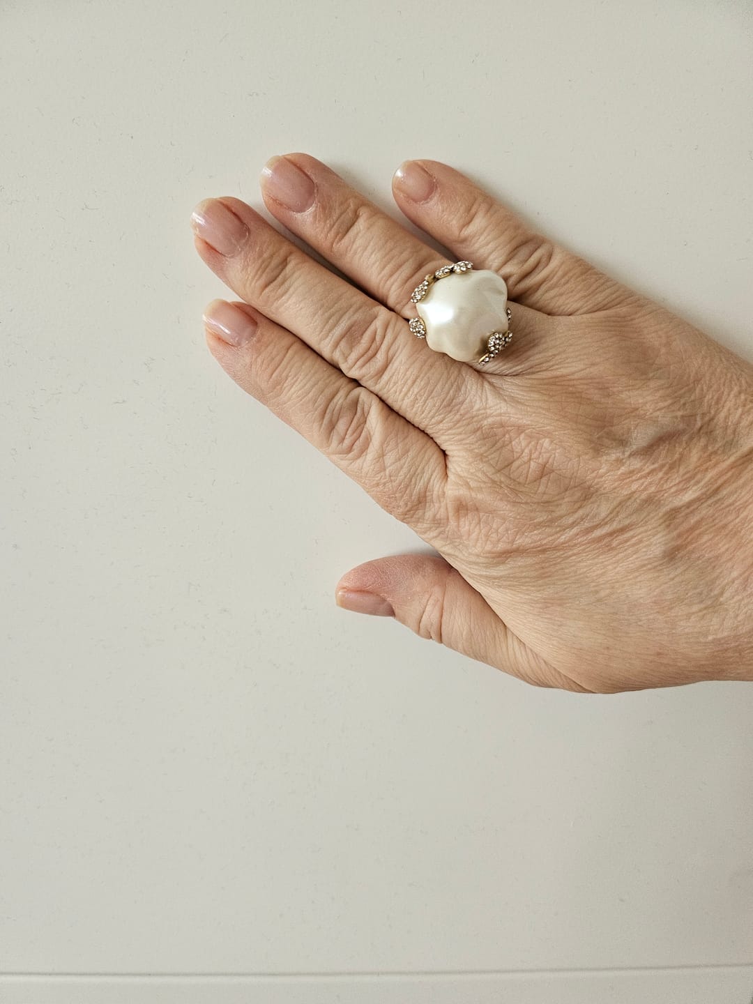 Customer photo review of Wildflower Pearl Crown Ring