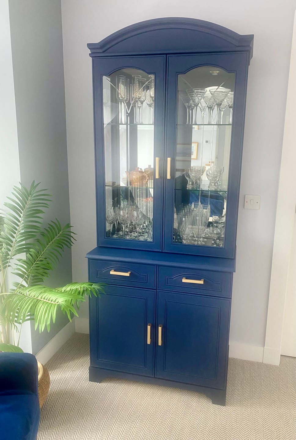 Customer photo review of Solid Brushed Satin Brass Lacquered Square Bar Pull Handles | 4 Sizes