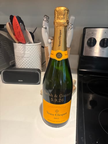 Customer photo review of Veuve Clicquot Brut Champagne Personalized