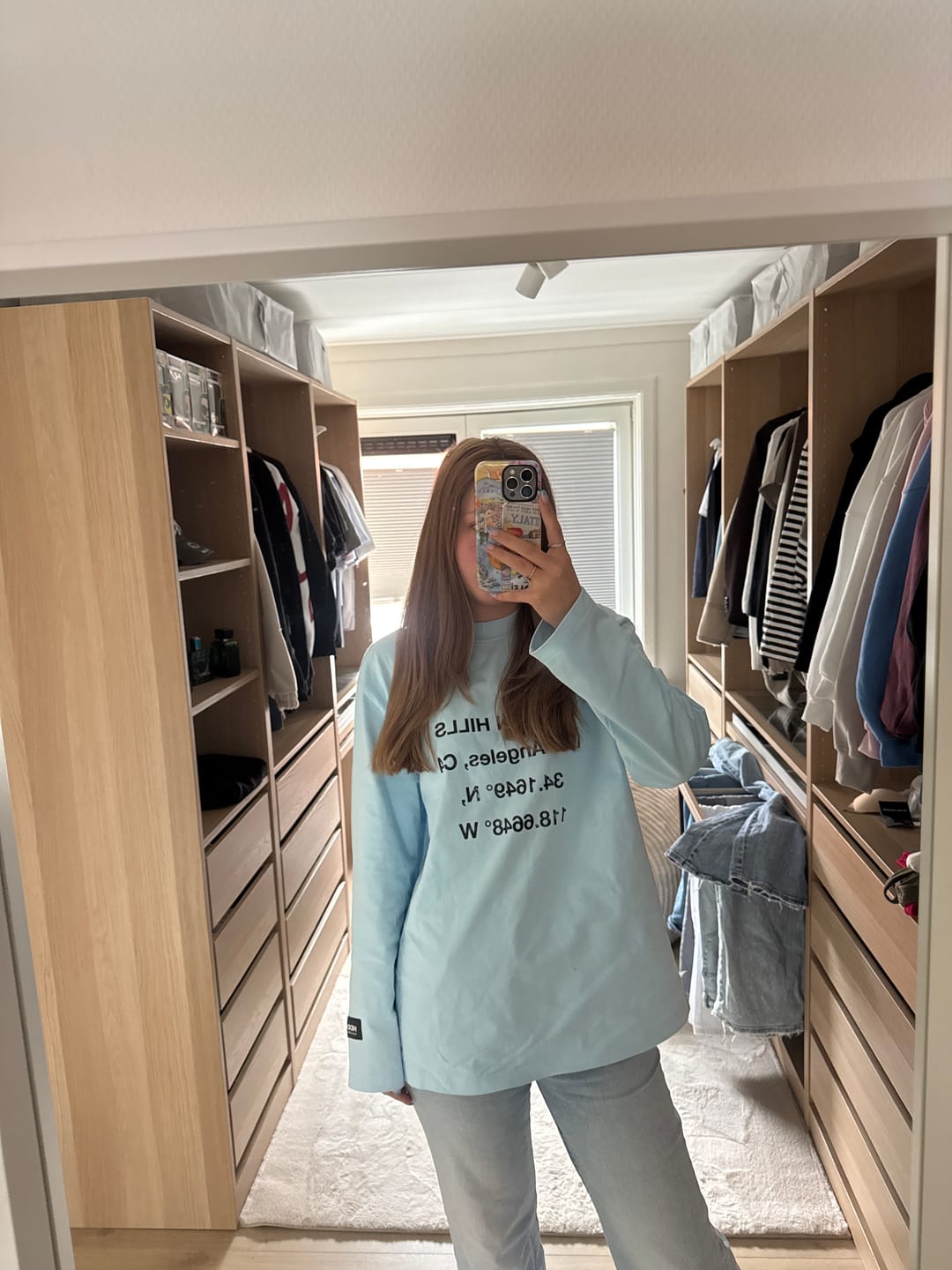 Customer photo review of VINTAGE LOGO LONGSLEEVE T-SHIRT LIGHT BLUE
