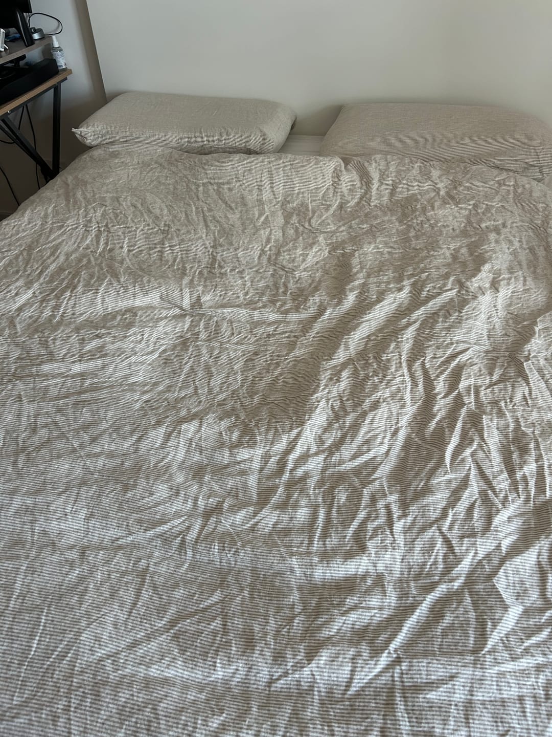 Customer photo review of Leinen-Bettbezug-Set, Natural Stripes