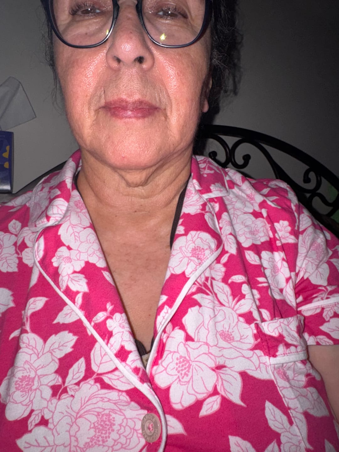 Customer photo review of Raspberry Rose Cotton Capri Pajama Set