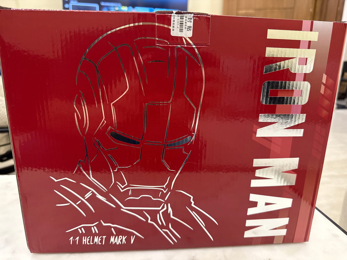 Customer photo review of Iron Man Mark 5 Helmet Life Size Wearable