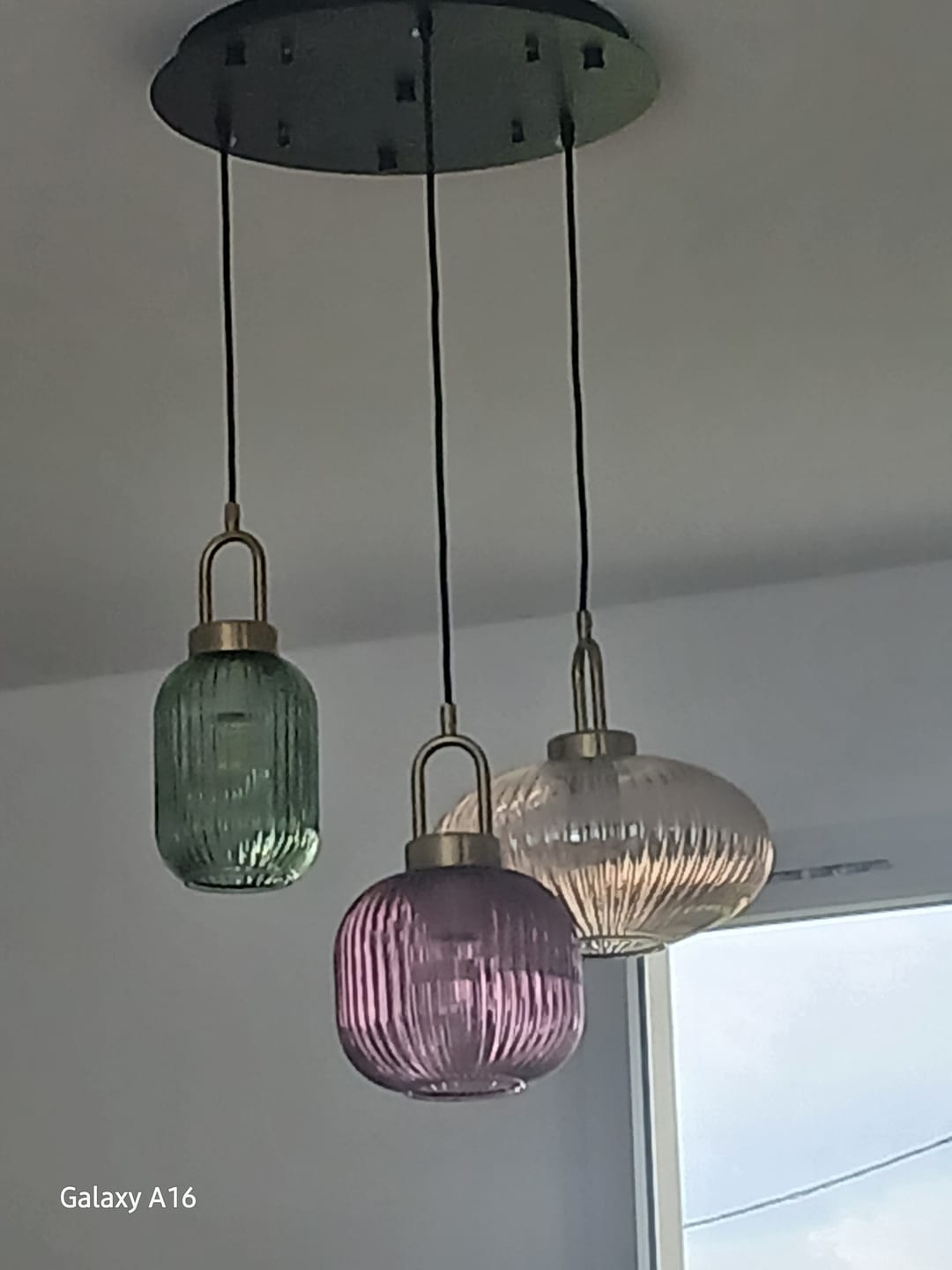 Customer photo review of Suspension chic en verre vintage CRISTALI | 100% Personnalisable