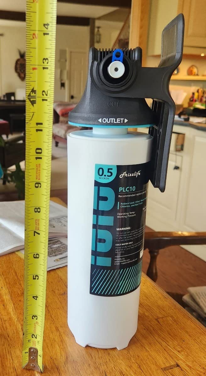 Customer photo review of Frizzlife SW10F Direct Connect Under Sink Water Filter System, Reduces 99.99% Lead, Chlorine, Bad Taste & Odor