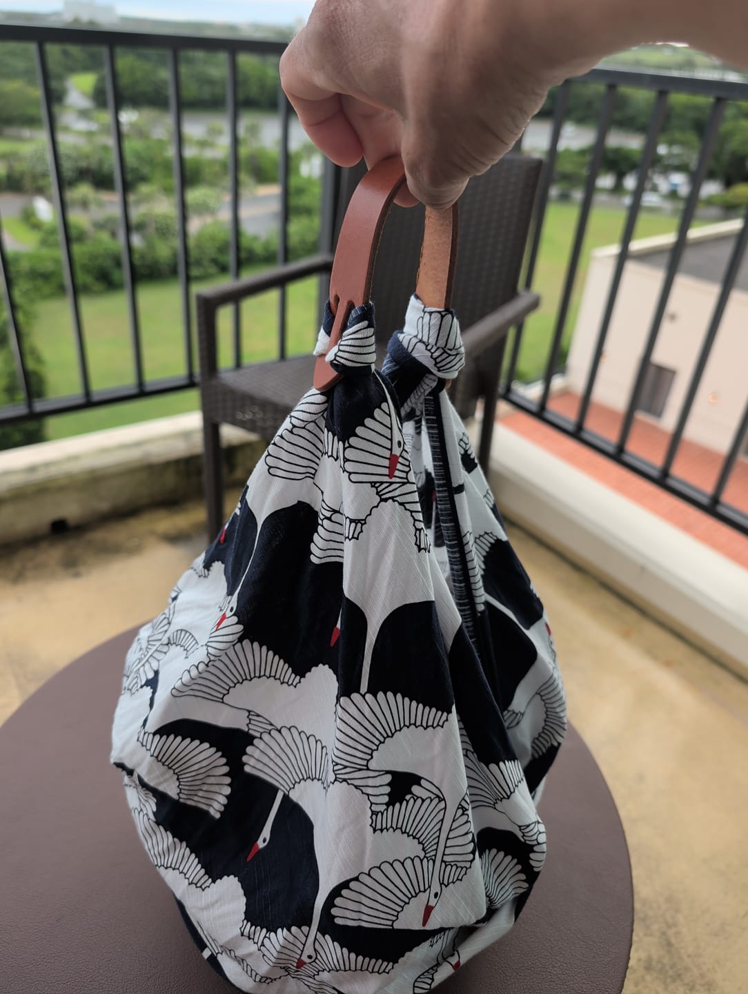 Customer photo review of Lederhenkel für Furoshiki-Tasche