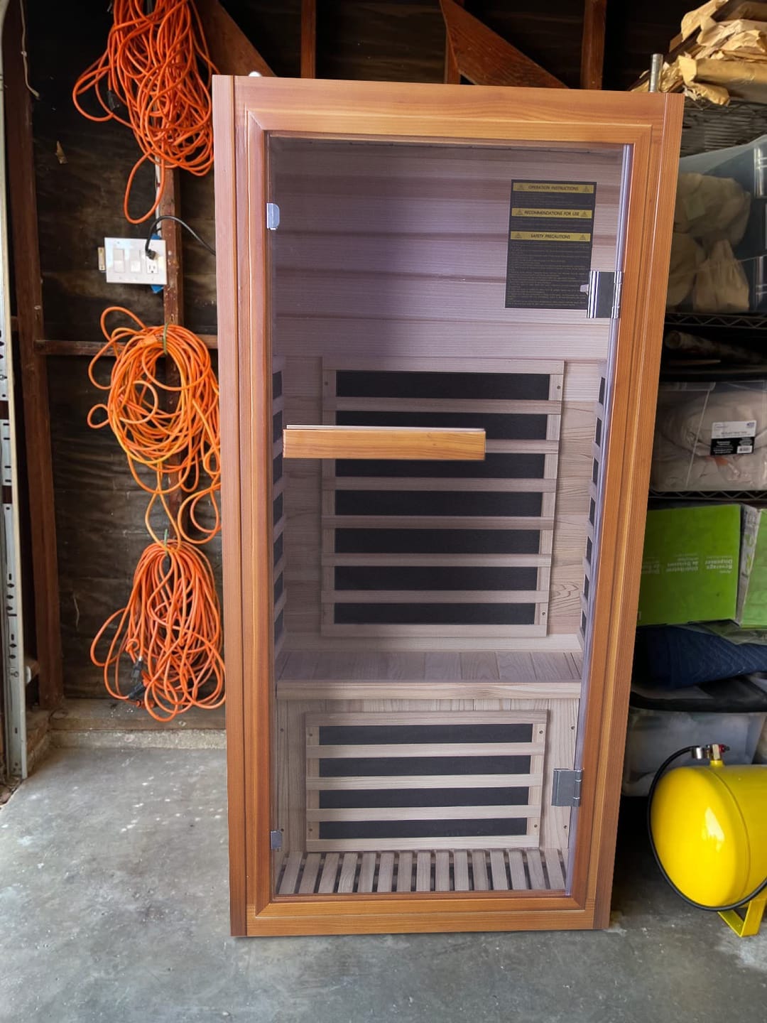 Customer photo review of Hosauna HK5 Indoor Infrared Sauna for 1 Person | Compact & Smart