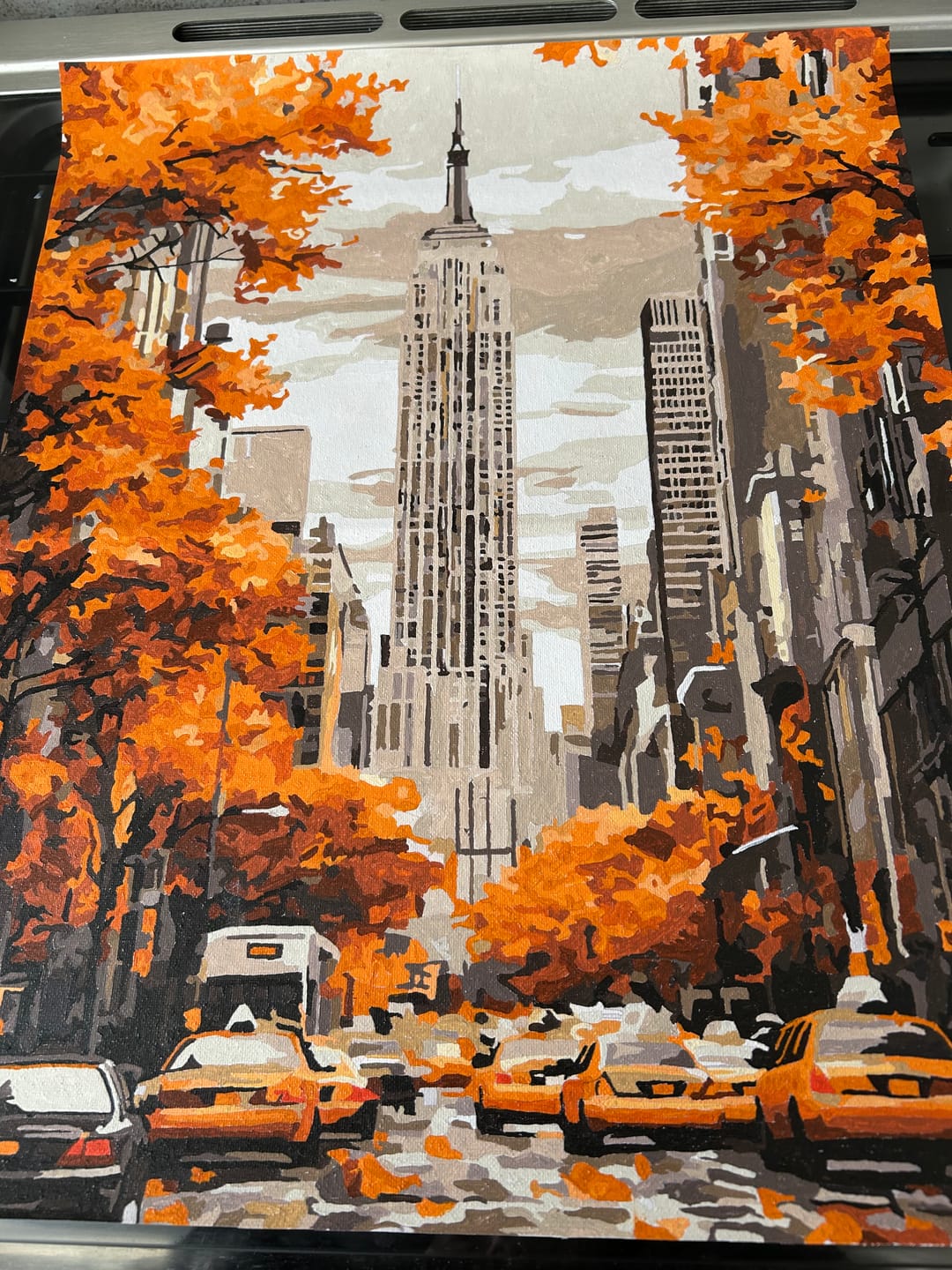 Customer photo review of Autumn in New York | Paint by Number