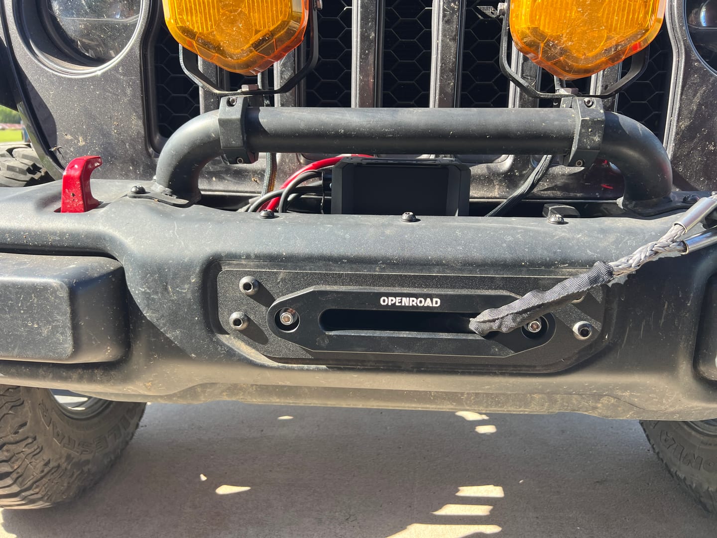 Customer photo review of OPENROAD 12,000lbs Electric Winch with Synthetic Rope-Panther Series 3S