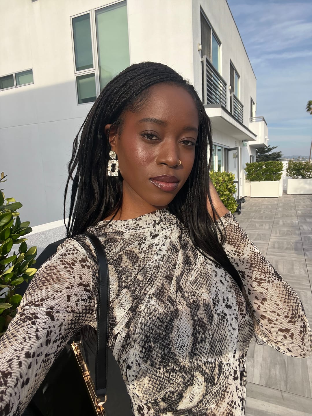 Customer photo review of Silky Straight Bulk Hair Extensions for Braiding