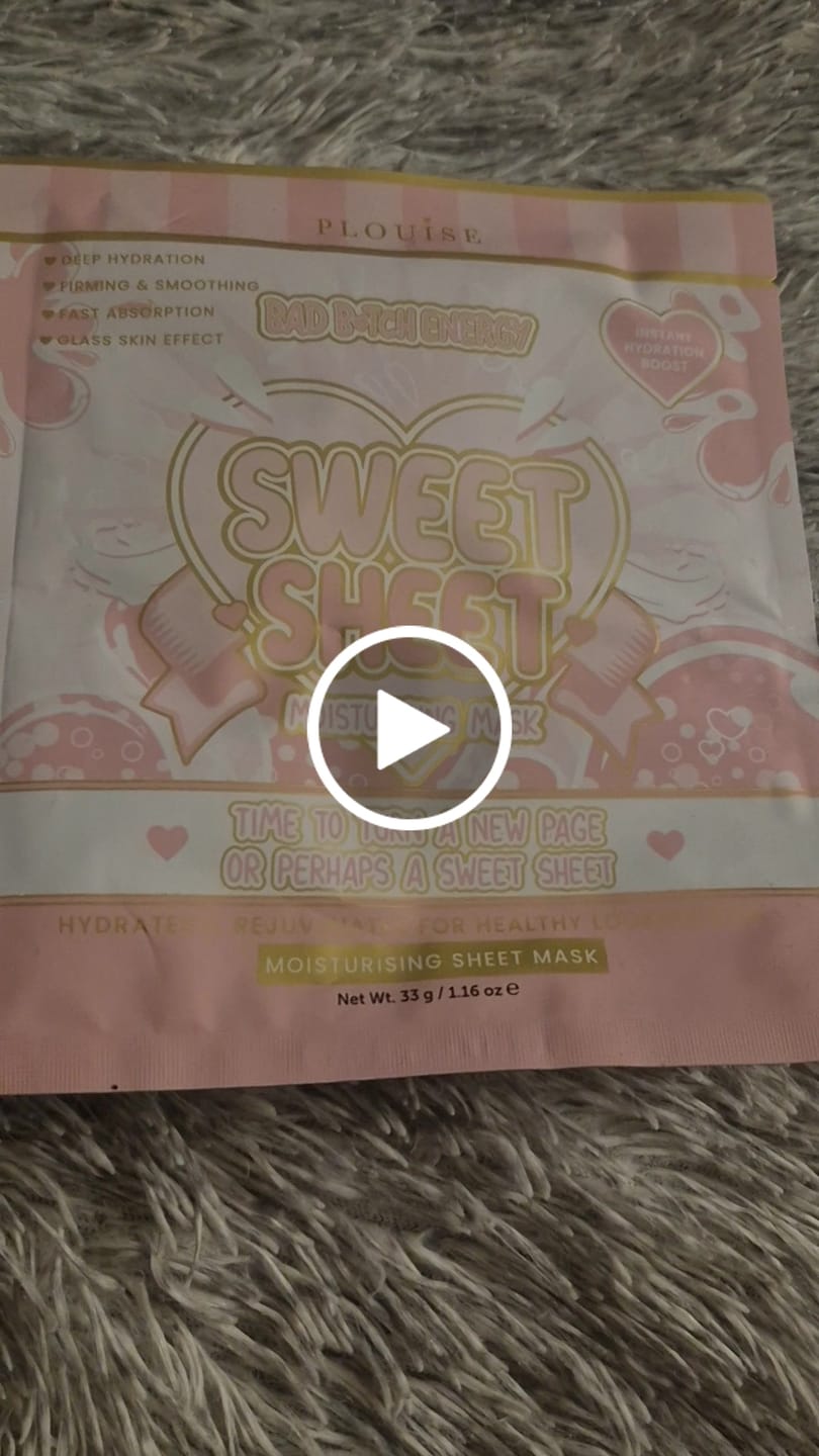 Customer video review of Sweet Sheet Moisturising Sheet Mask