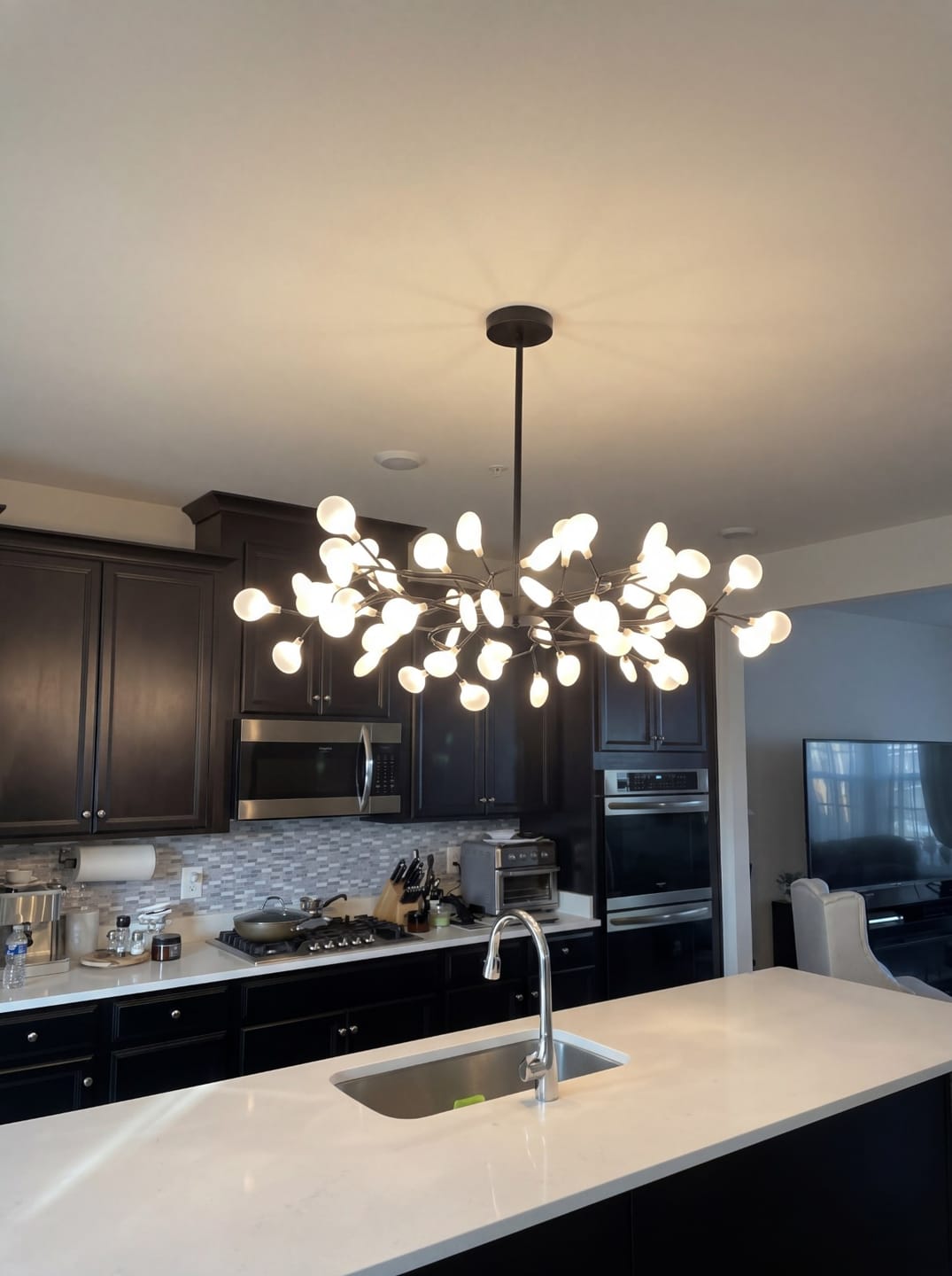 Avis client illustré d'une photo : lustre LED Firefly