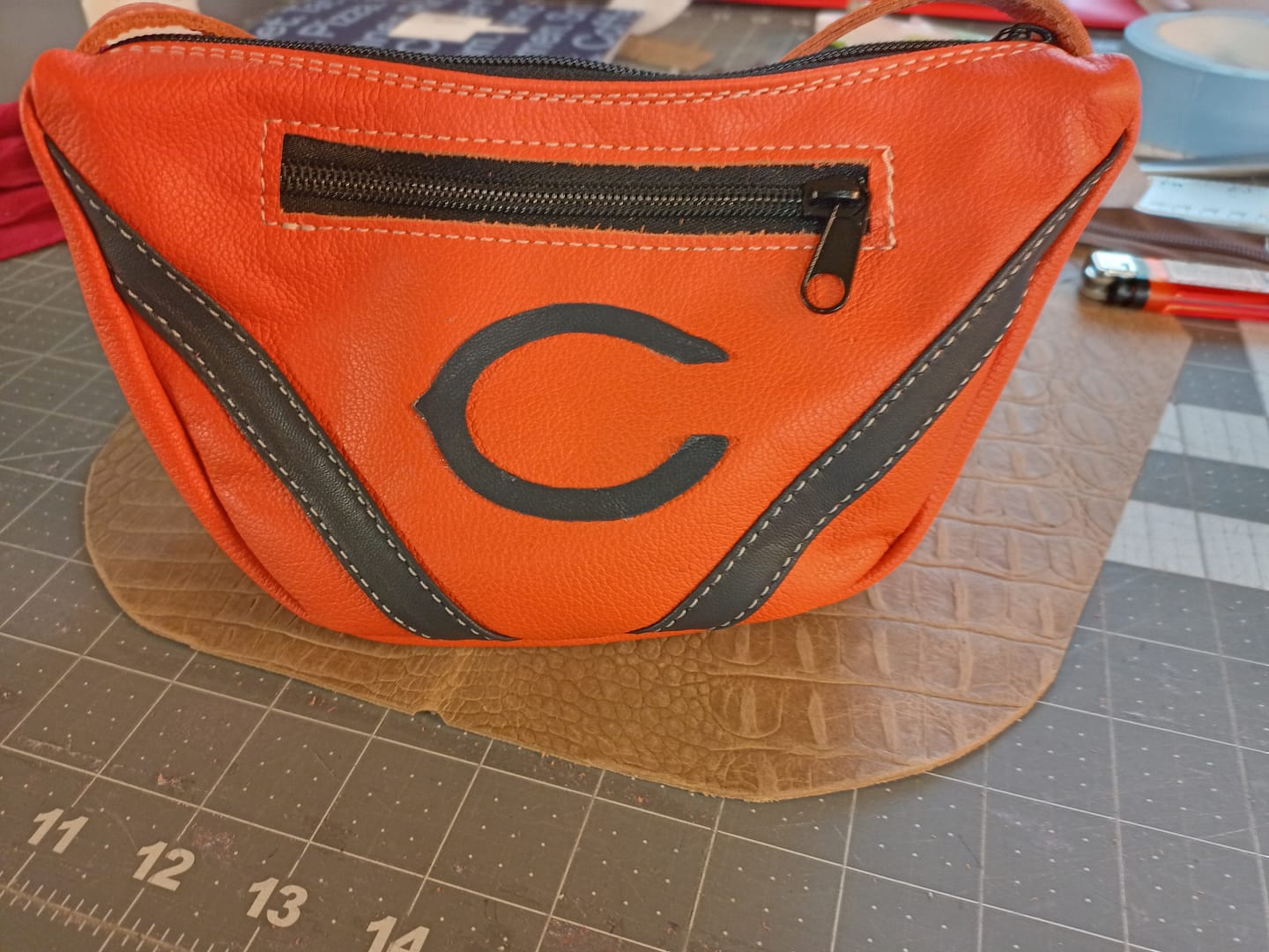 Customer photo review of Drum Dyed Lamb Nappa, 1.5 Oz | 100+ Colors