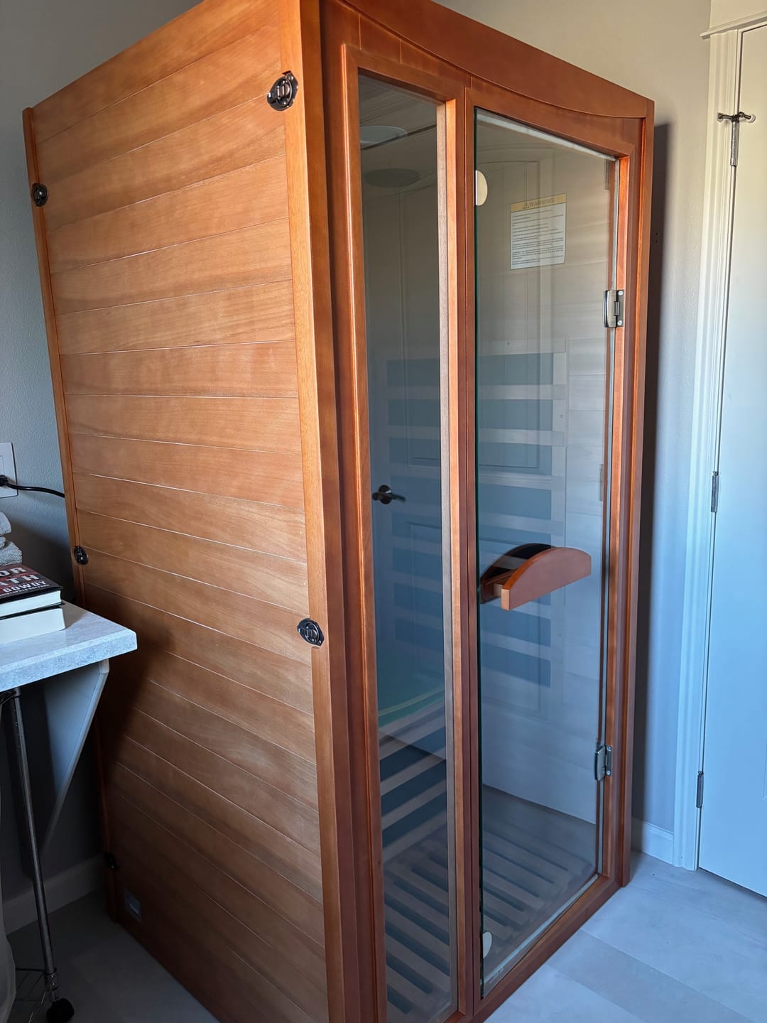Customer photo review of Hosauna T-51C5 Indoor 1 Person Infrared Sauna | Spacious Design