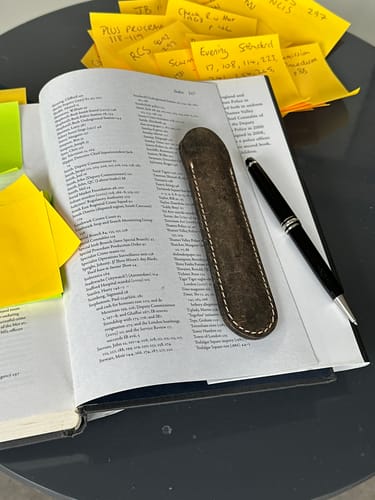 Customer photo review of W.O.E. Leather Pen Sleeve – Made in USA