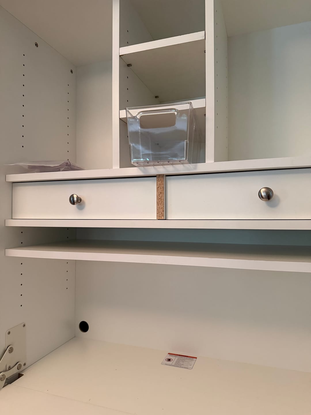 Customer photo review of 2 Built-In Drawers