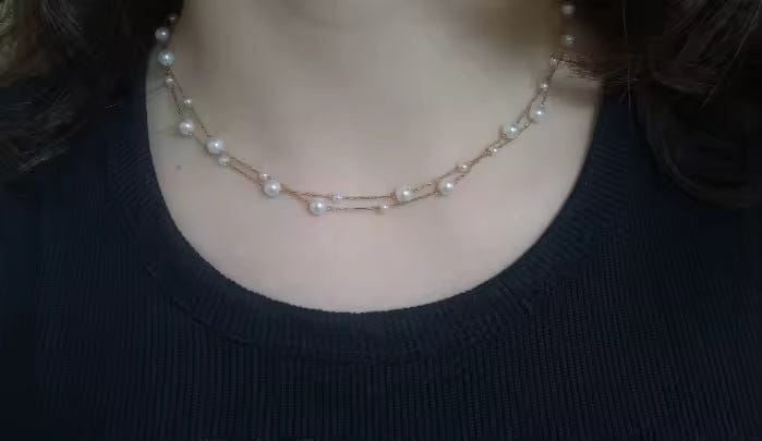 Customer photo review of Ella Pearl Necklace