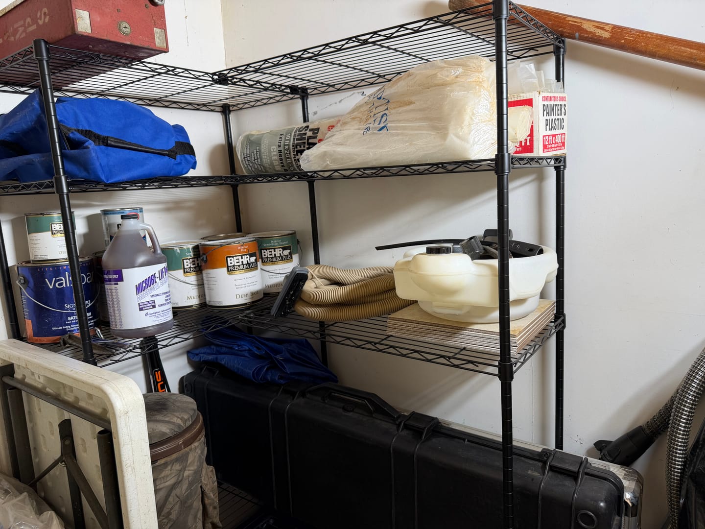 Customer photo review of REIBII 62" W Wire Shelving Units Load 1550lbs, 5-Tier Metal L Shaped Shelves, Adjustable Shelving Rack for Pantry Kitchen Closet