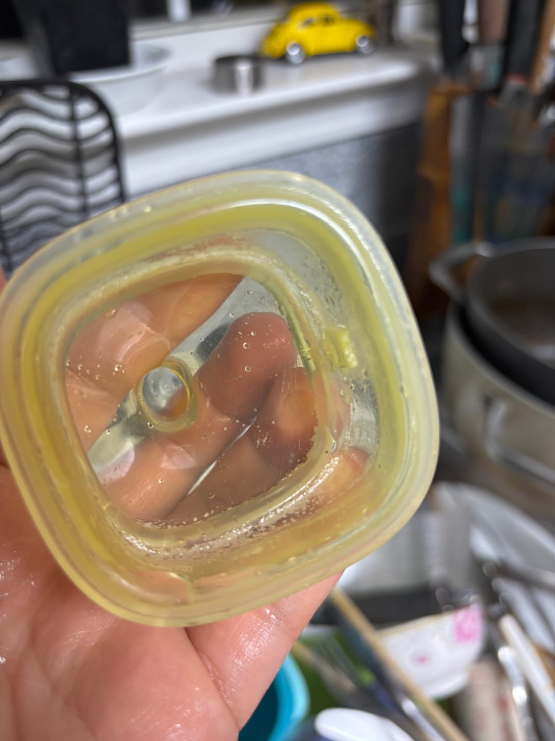 Customer photo review of Hegen Nipple Thick Feed, 2-Pack (for thickened liquids)