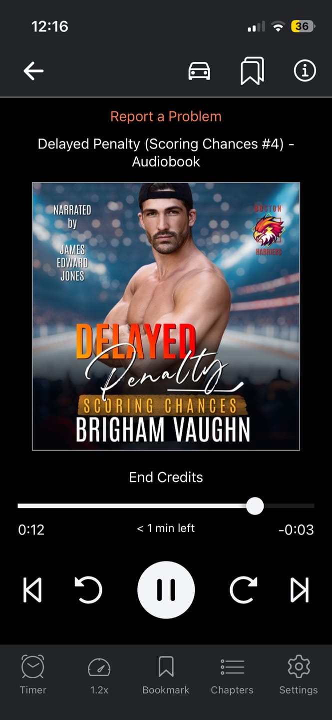 Customer photo review of Delayed Penalty (The Scoring Chances Series #4)  - Audiobook