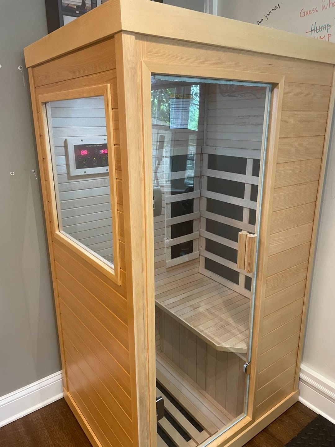 Customer photo review of Hosauna T-50C Indoor 1 Person Far Infrared Sauna