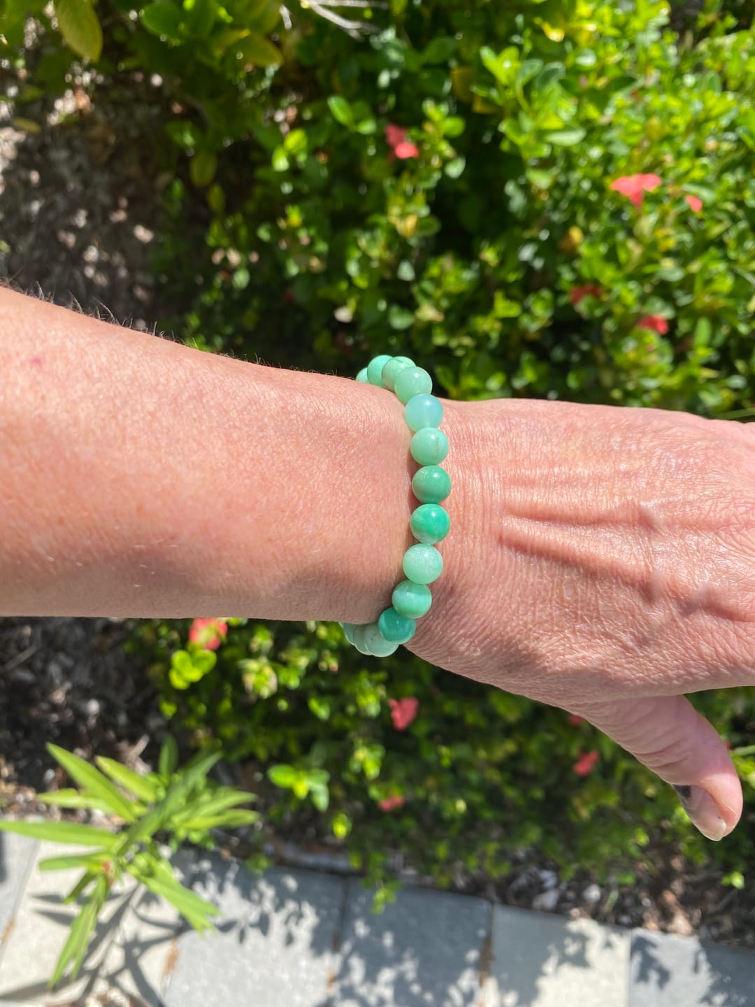 Customer photo review of Australian Jade Chrysoprase Bracelet