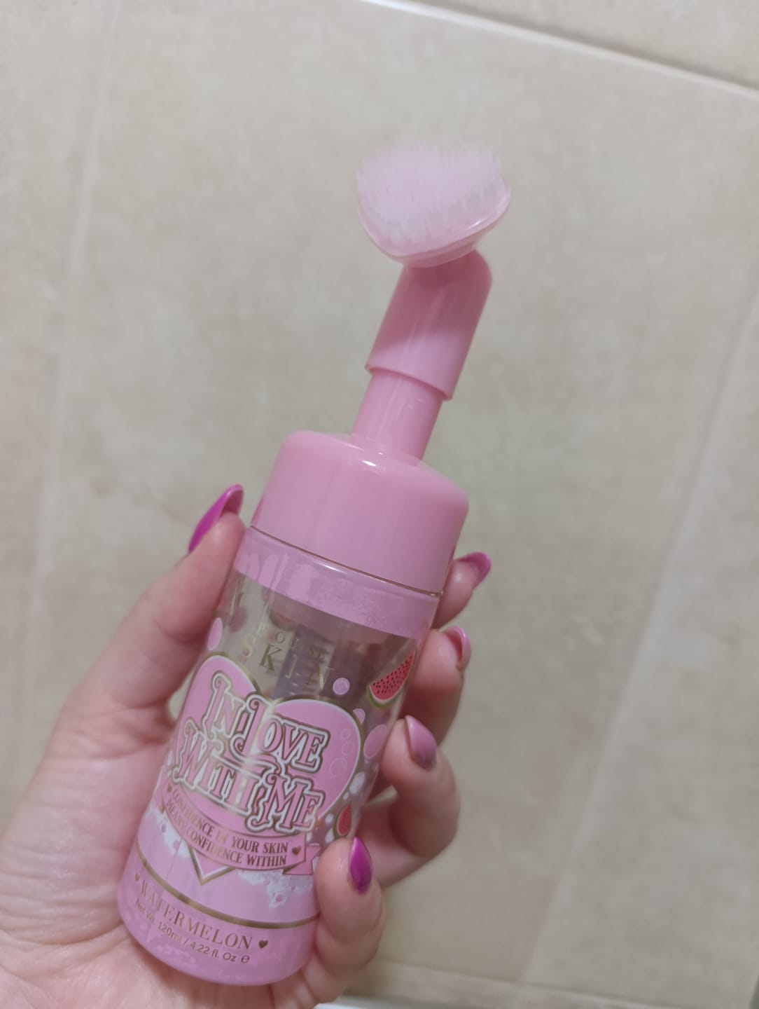 Customer photo review of P. Louise In Love With Me Foaming Facial Cleanser