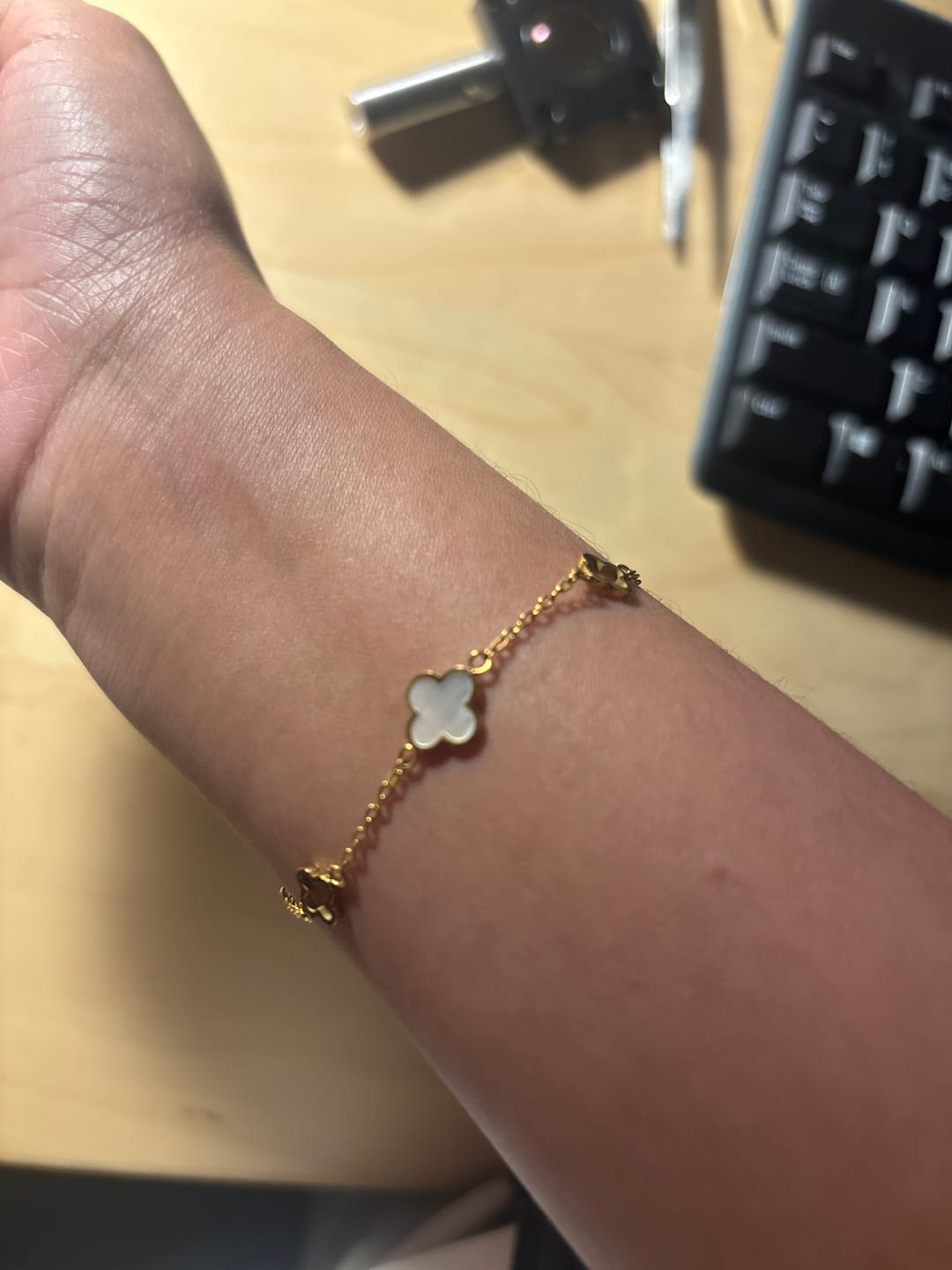 Customer photo review of Lucia Clover Bracelet